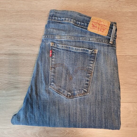 Levi's Jeans 6 S Straight 505 Mid Rise Medium Light Wash Stretch Denim Western - Picture 3 of 12